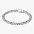 Pulsera Cadena Cubana Plateada