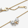Collar Dorado Lazo Blanco