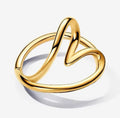 Anillo Dorado Corazón Orgánico