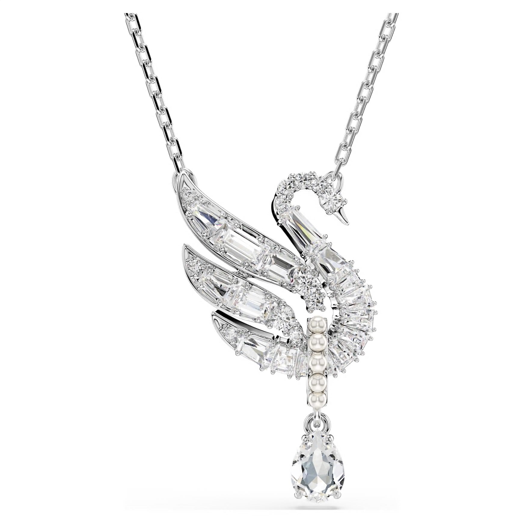 Collar Plateado Cisne Blanco