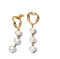 Pendientes Dorados con Perlas