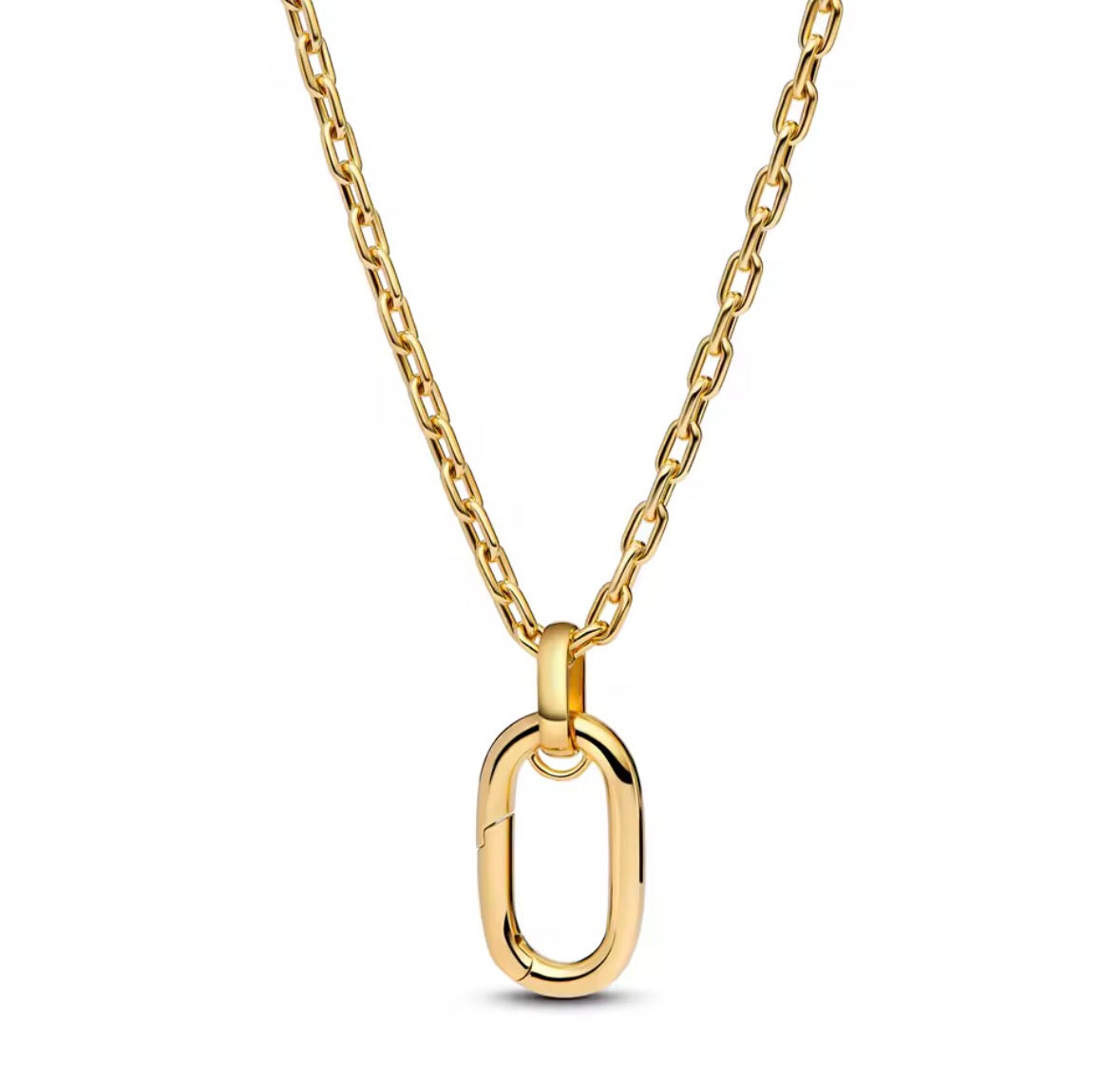 Collar Dorado Cadena Con Cierre Charms