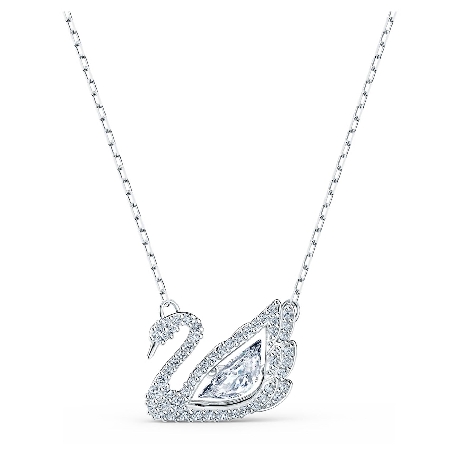 Collar Plateado Cisne Blanco