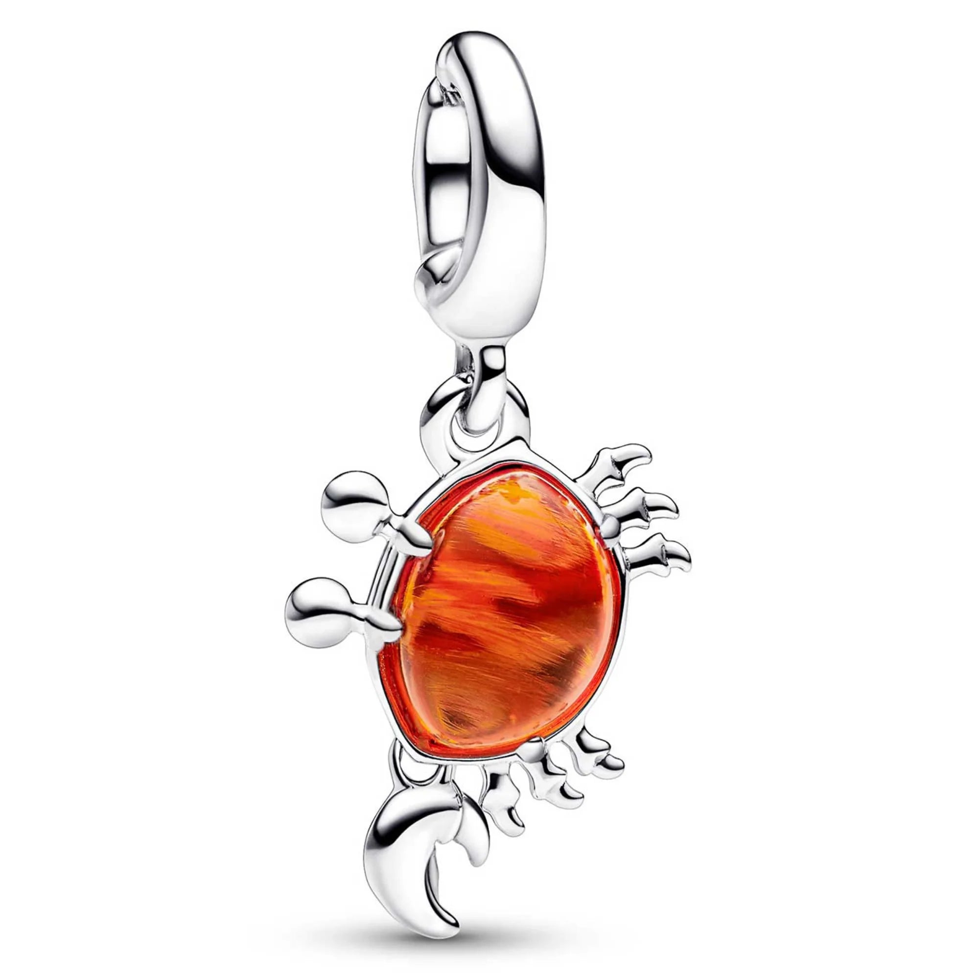 Charm Plateado Cangrejo Rojo