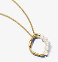 Collar Dorado Con Perlas
