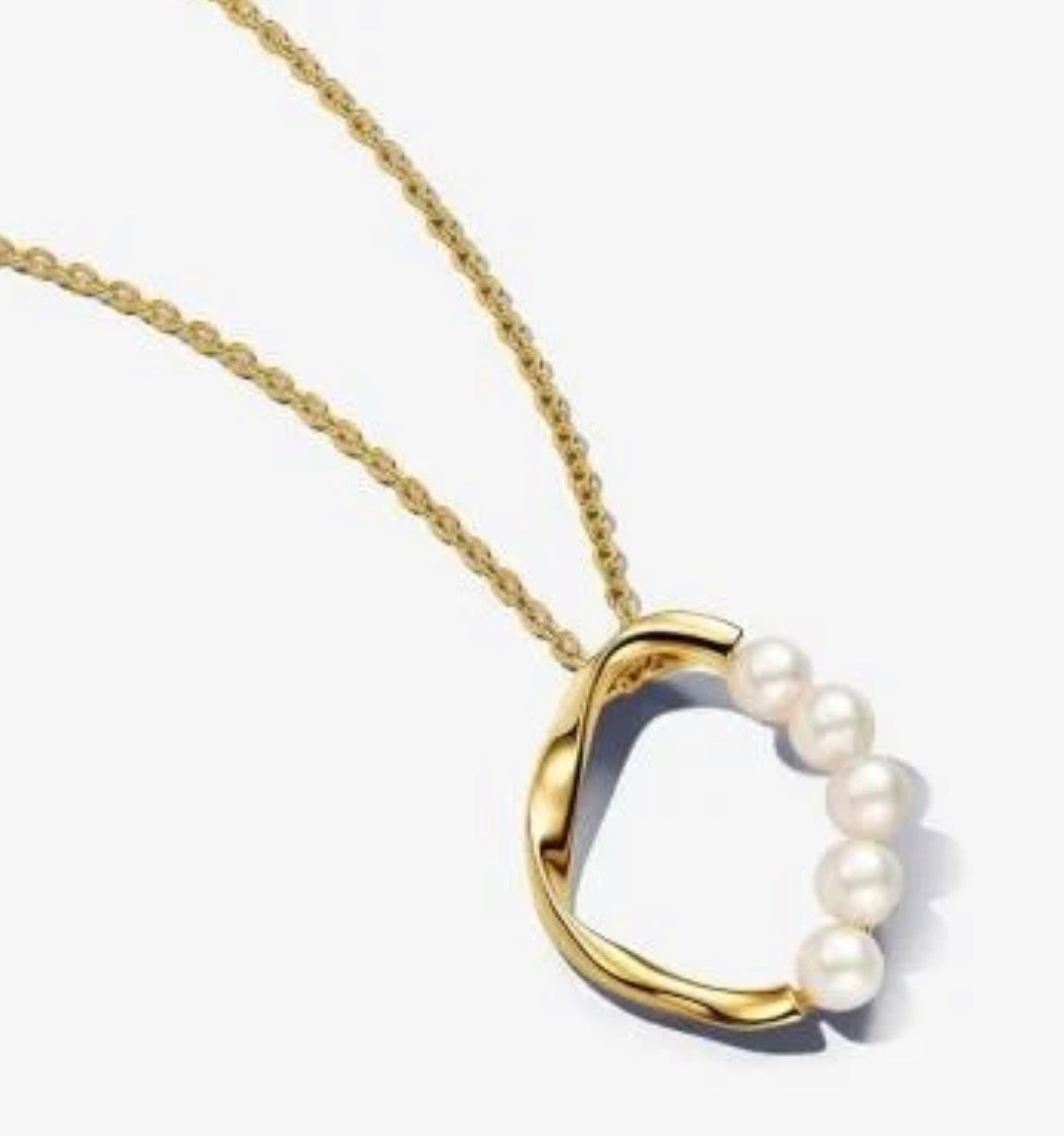 Collar Dorado Con Perlas
