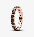 Anillo Rosa Piedras Negras