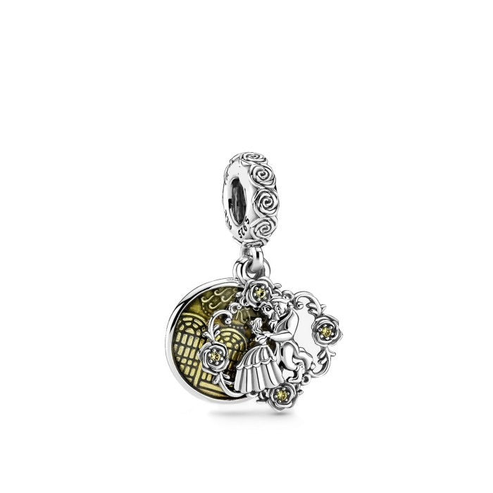 Charm Plateado Bella y La Bestia