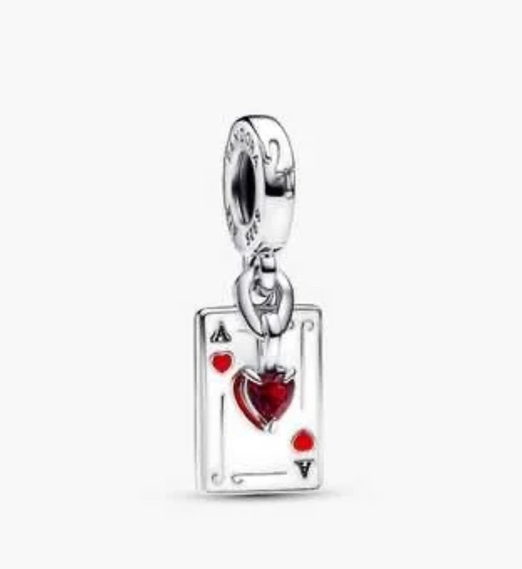 Charm Carta A Corazón Rojo