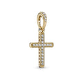 Charm Cruz Dorada y Circonitas