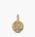 Charm Moneda Dorada Flechas Plateadas