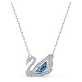 Collar Plateado Cisne Azul