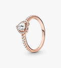 Anillo Rosa Corazón Blanco