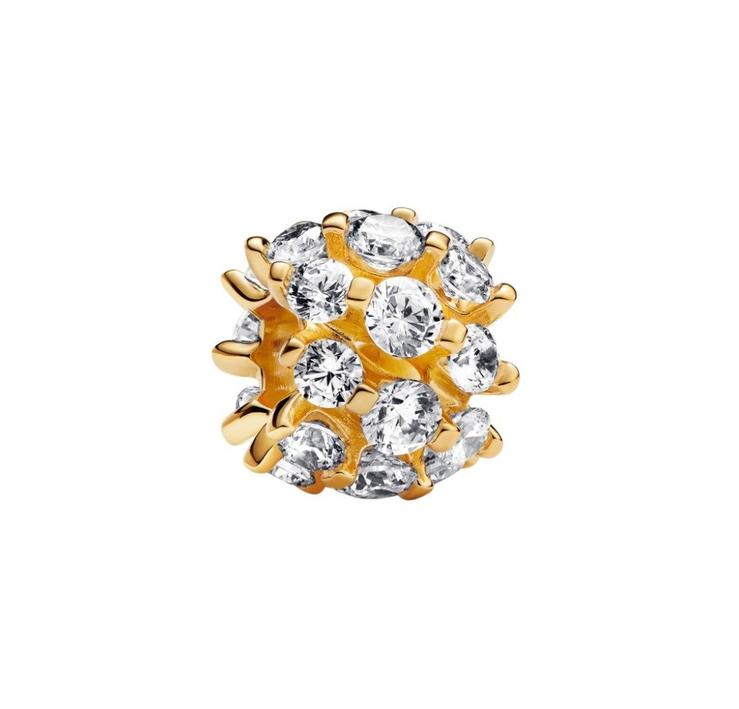 Charm Dorado y Circonitas Bola