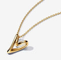 Collar Dorado Corazón Orgánico Dorado