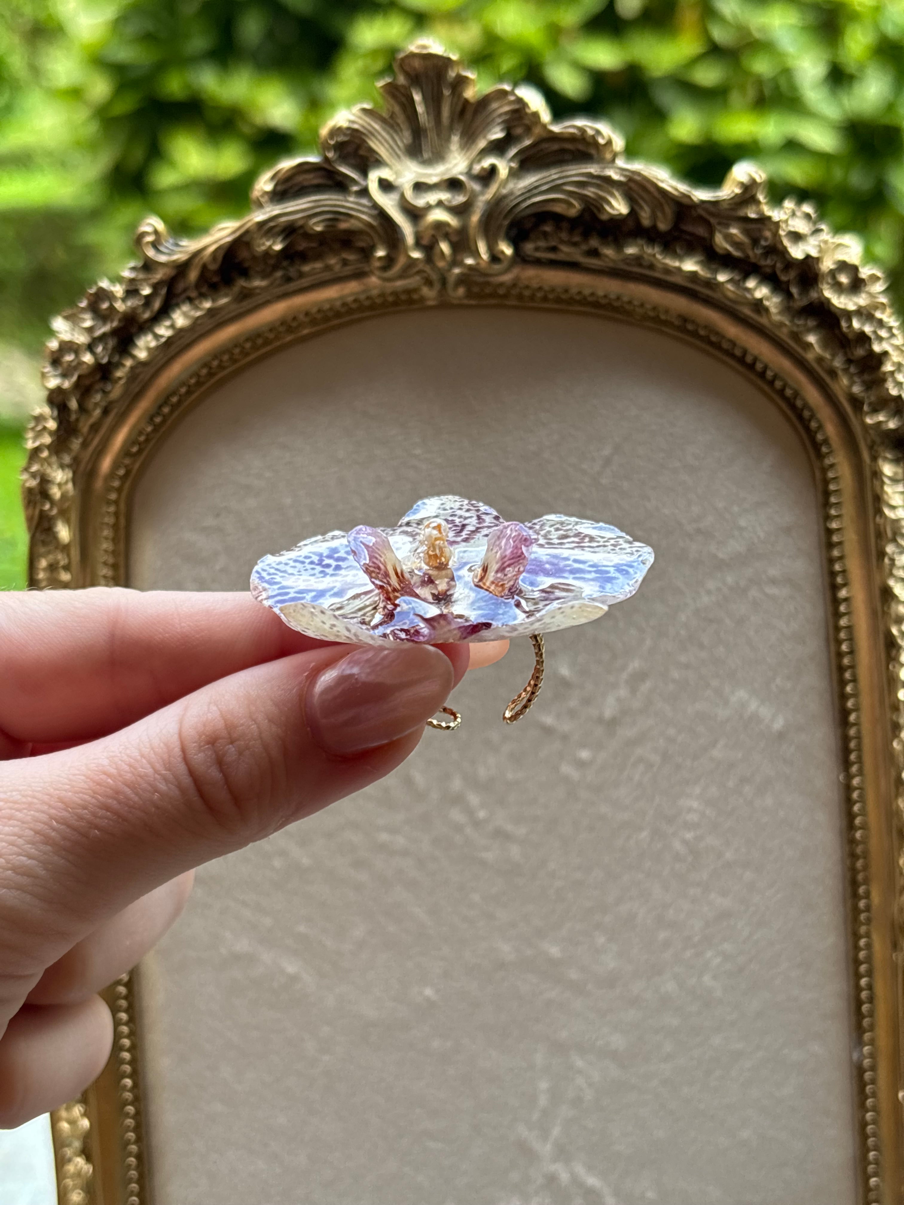 Anillo con Flor Real Orquídea Morada | JOYERÍA BOTÁNICA |