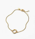 Pulsera Dorada Con Perla