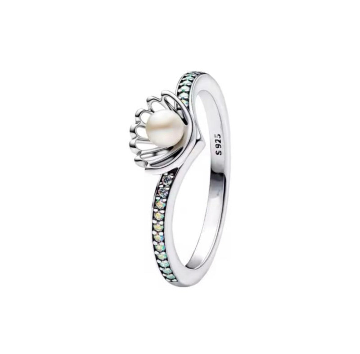 Anillo Plateado Princesa Ariel Disney